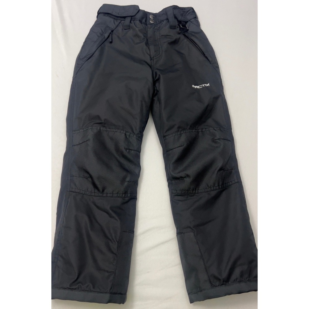 Arctix Youth Insulated Snow Pants Black Size Small Reinforced Knee Ski Bibs